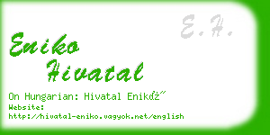 eniko hivatal business card